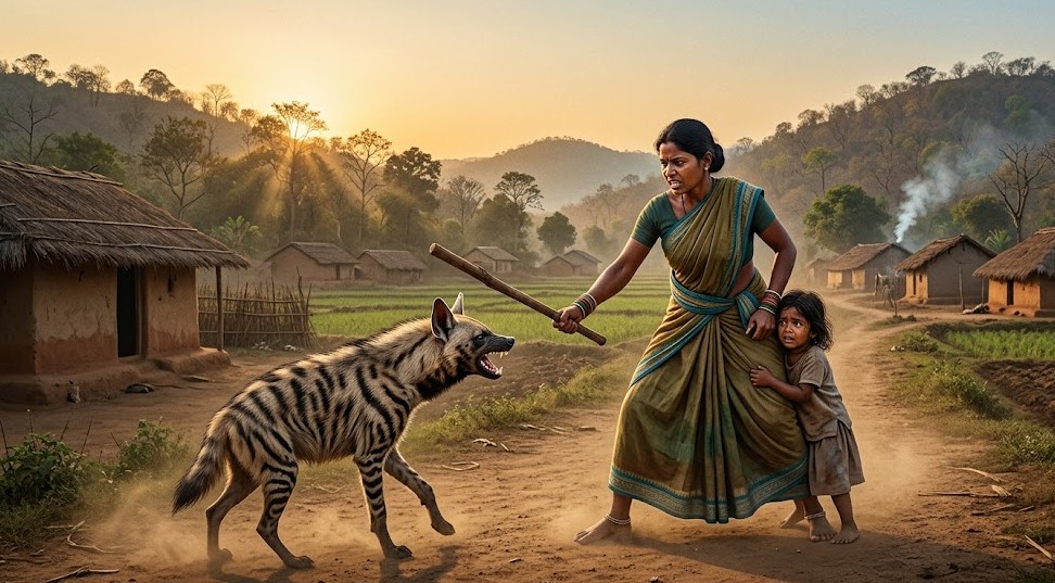 Odisha Mother Battles Hyena to Save 4-Year-Old Daughter in Malkangiri